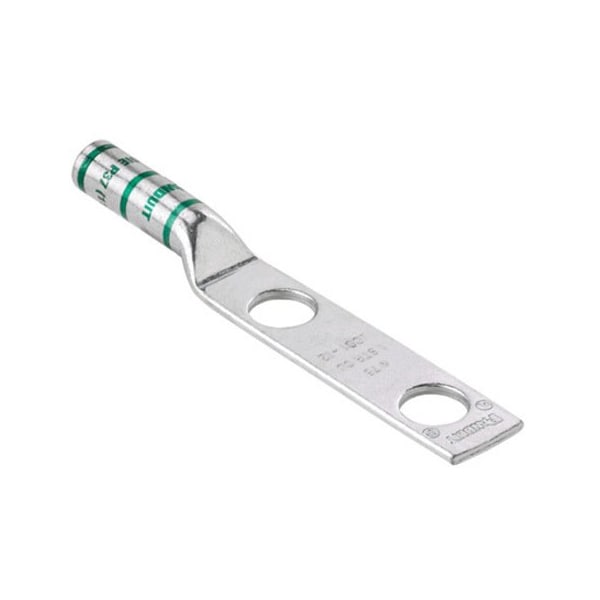 Panduit Lglug, 600mcm, 2 orificios, 1.75 pulgadas de espacio, Sin recubrimiento - LCC600-12-6
