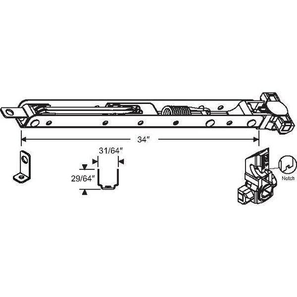 Strybuc 34in Ribbed Channel Balance - 64-841-34B-19AZ