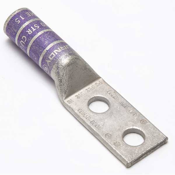 Conector de compresión de terminal de dos orificios Burndy, 4/0 AWG - YA282TC38
