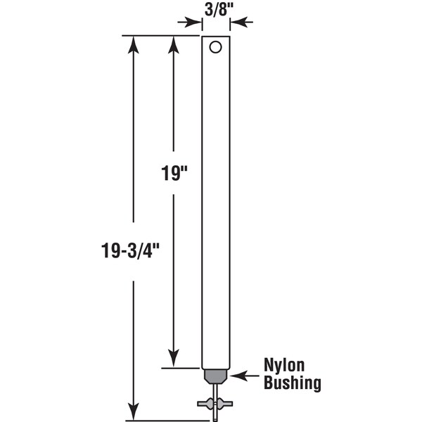 Prime-Line 19 in. x 3/8 in. Spiral Non-Tilt Balance, Red Tip Single Pack - FM 1920