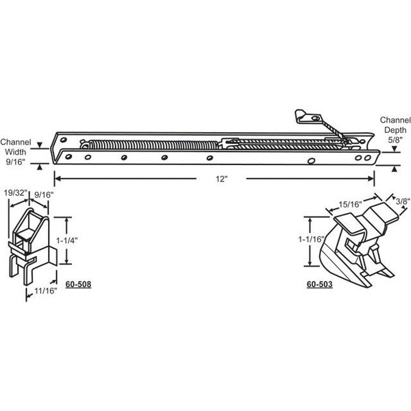 Strybuc 12in Window Channel Balance - 60-112-3