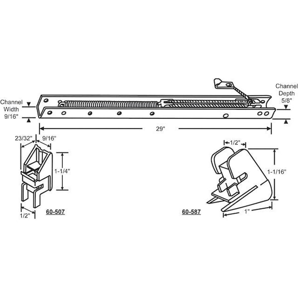 Strybuc 29in Window Channel Balance - 60-284-15