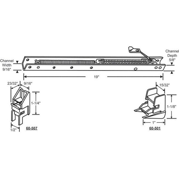 Strybuc 19in Window Channel Balance - 60-181-1