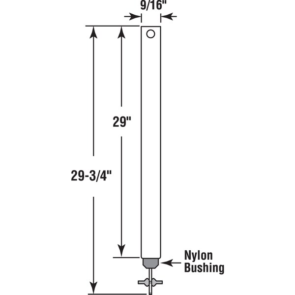 Prime-Line 29 in. x 9/16 in. Spiral Non-Tilt Balance, Blue Tip Single Pack - FJ 2930