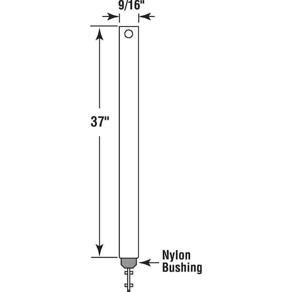 Prime-Line 9/16 in. x 37 in. Spiral Tilt Balance, Red Tip Single Pack - FH 3720