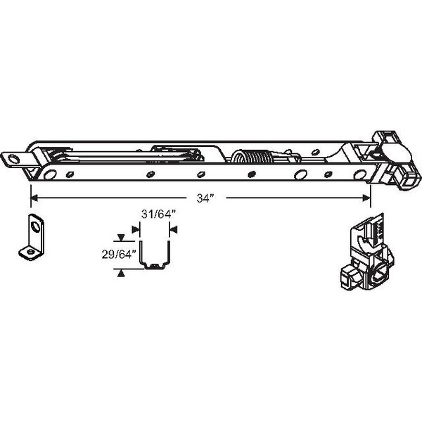 Strybuc 34in Ribbed Channel Balance - 64-841-34B-19Q