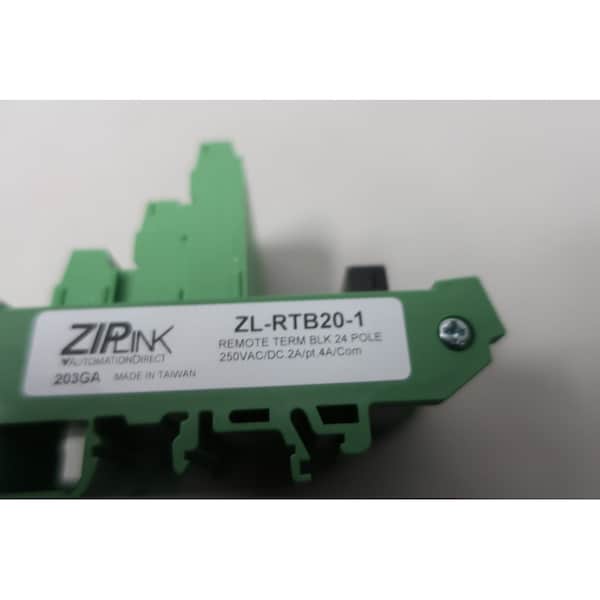 Terminal remoto y bloque de contactos ZIPLINK de Automation Direct - ZL-RTB20-1