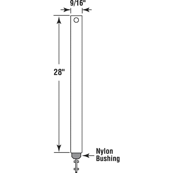 Prime-Line 9/16 in. x 28 in. Spiral Tilt Balance, Red Tip Single Pack - FH 2820