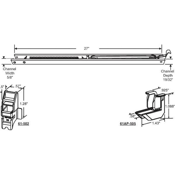Strybuc 27in CHANNEL BALANCE 17-22LBS - 61AP-264-0