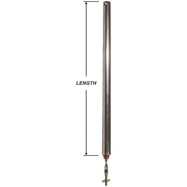 Strybuc 9/16in.Dia x 17in.L Tube x 17-3/4in.L Rod Spiral Tube Window Balance w/Bearing and Crosspiece, 4PK - 70-N17SRH4