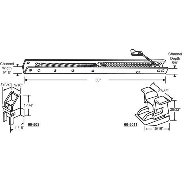 Strybuc 30in Window Channel Balance - 60-292-42