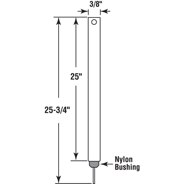 Prime-Line Spiral Balance, 3/8 in., No Pins, Red, 25 in. (Single Pack) - FR 2520