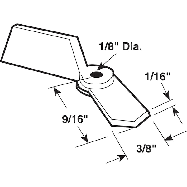Prime-Line Turn Buttons, 1/16 in. Offset with a 9/16 in. Reach, Plastic, White 8 Pack - L 5851