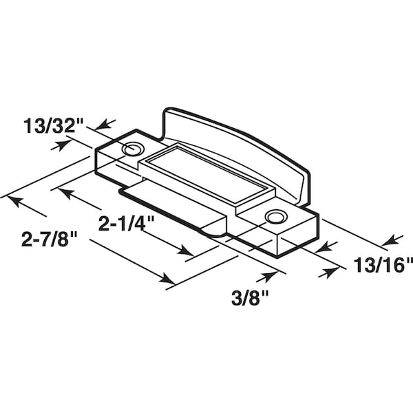 Prime-Line Heavy Duty Diecast Spring-Loaded Sliding Window Latch and Pull Single Pack - F 2607