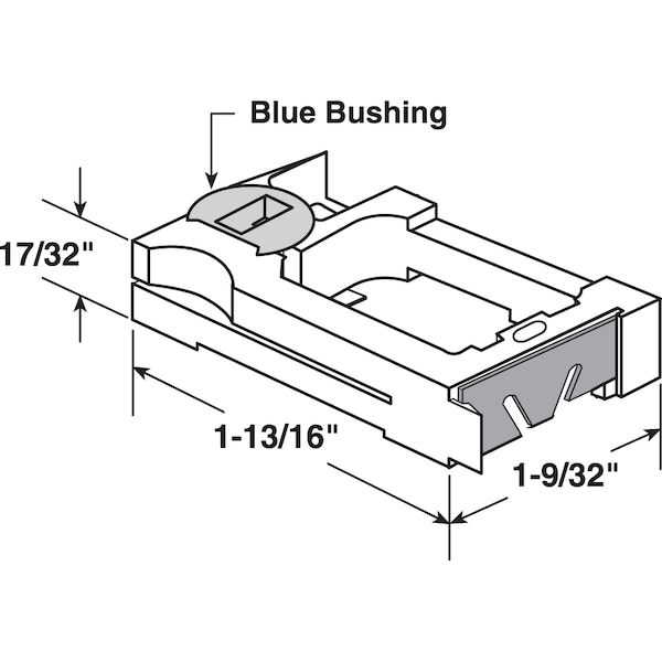 Prime-Line Nylon Spiral Balance Pivot Lock Shoe for Tilt Windows, 5/8 In. Set of 1 - H 3785