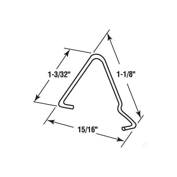 Prime-Line Steel Sash Window Glazing Clip (50 Pack) - PL 14856