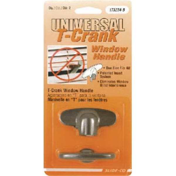 Prime-Line Prime Line 173234-B Casement Window Operator Crank Tee Handle; Bronze - Pack 2 - 885426