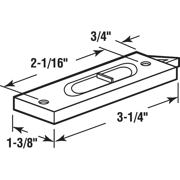 Prime-Line 3-1/4 in., White Plastic, Spring-Loaded Tilt Latch 1 Pair - F 2722