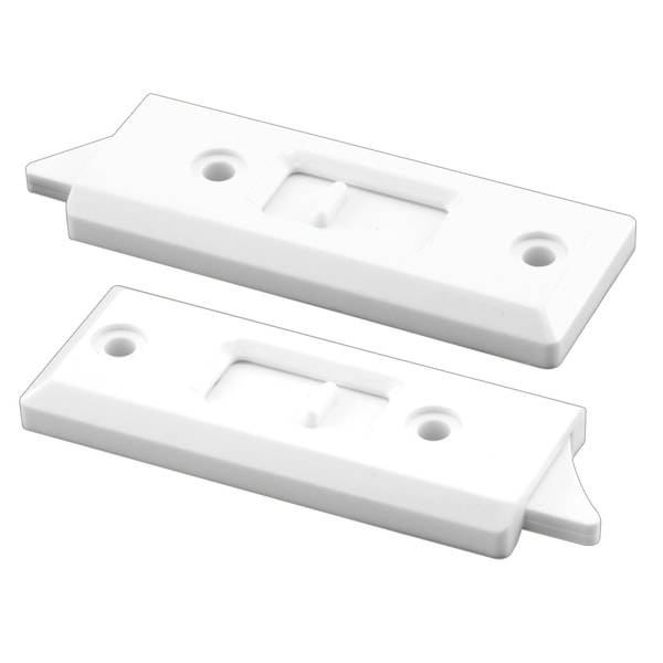 Prime-Line 3-1/4 in., White Plastic, Spring-Loaded Tilt Latch 1 Pair - F 2722