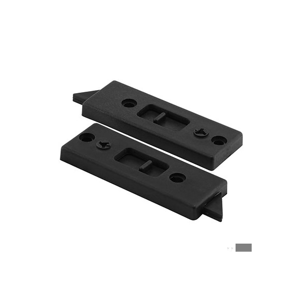 Prime-Line Tilt Latch, Black Plastic, for Vinyl Windows, 2-5/16 in. Hole Centers, Safety Lock Feature (1 Pair) - F 2697