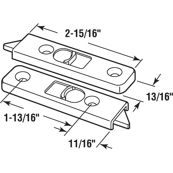 Prime-Line Window Tilt Latch, Plastic, Fits Windsor Windows, Bronze Color, Left/Right Hand Latches 1 Pair - F 2923