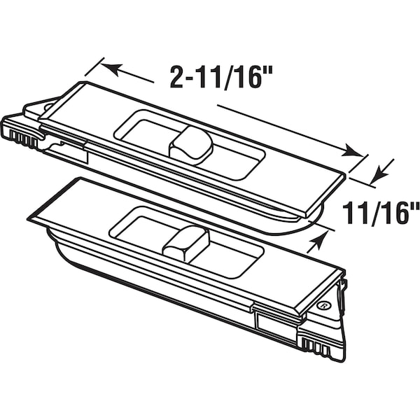 Prime-Line Window Tilt Latch, Plastic, Fits Altrium Windows, Euro White, Left and Right Hand Latches 1 Pair - F 2926