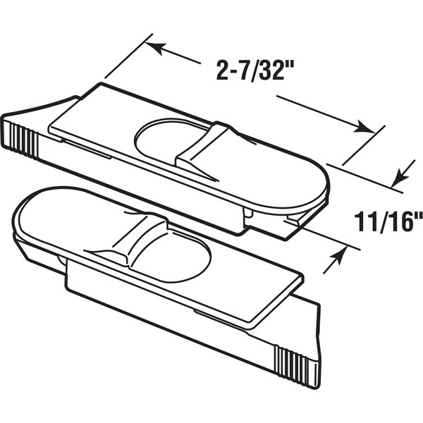 Prime-Line Window Tilt Latch, Plastic, For Champion Windows, White, Left & Right Hand Latches 1 Pair - F 2924