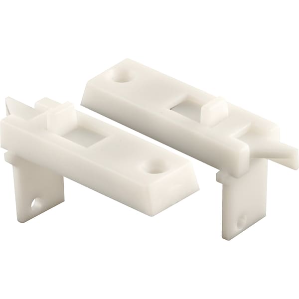 Prime-Line Vinyl Spring-Loaded Replacement Window Tilt Latch Pair, 1-11/16 Hole Center, White 1 Set - F 2642