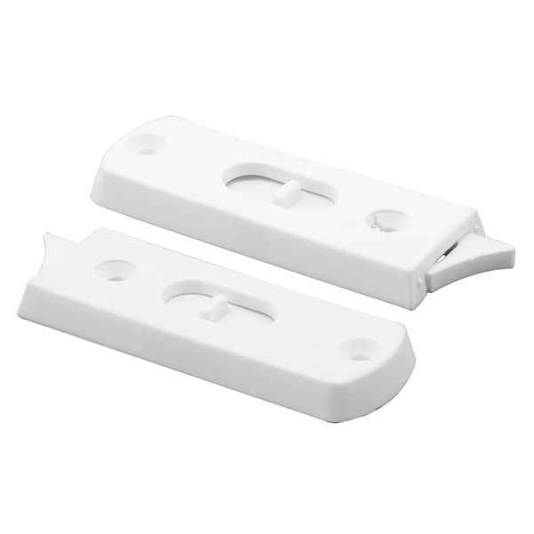 Prime-Line Spring-Loaded Sliding Window Tilt Latch, White Vinyl 1 Set - F 2828