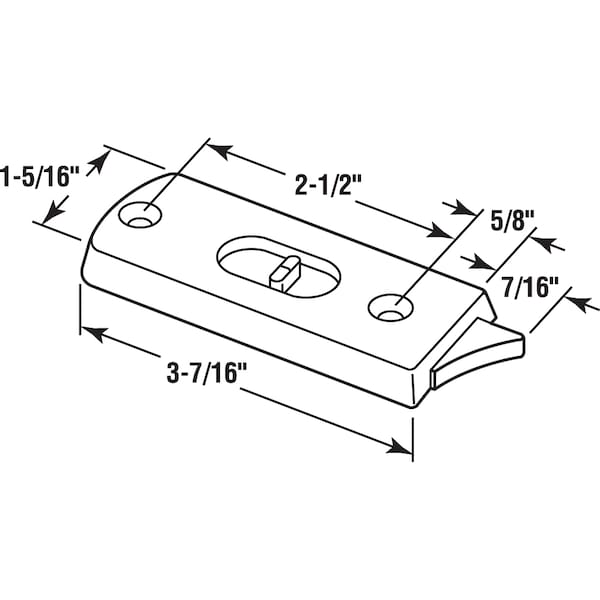 Prime-Line Spring-Loaded Sliding Window Tilt Latch, White Vinyl 1 Set - F 2828