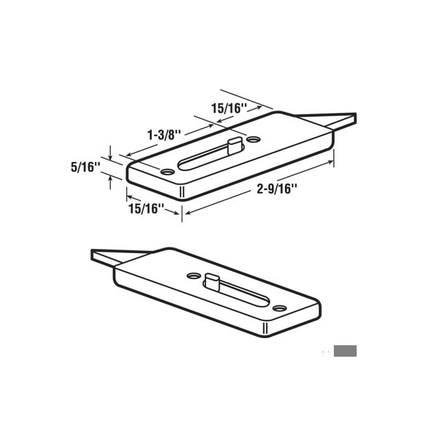 Prime-Line 2-9/16 in., White Plastic, Spring-Loaded Tilt Latch (1 Pair) - F 2737