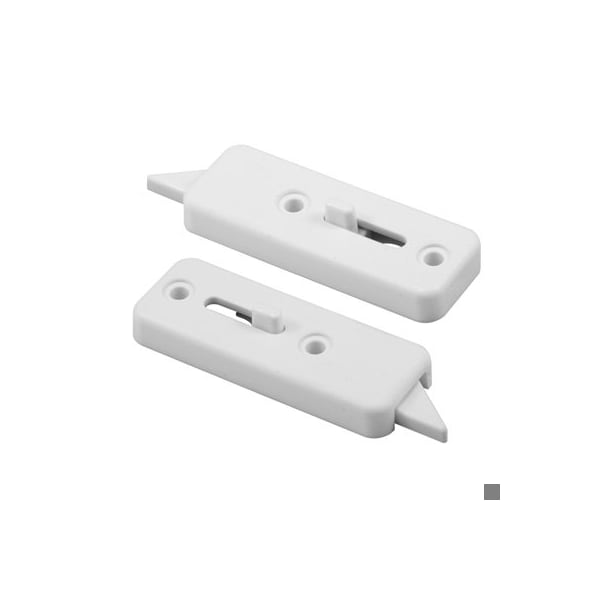Prime-Line 2-9/16 in., White Plastic, Spring-Loaded Tilt Latch (1 Pair) - F 2737