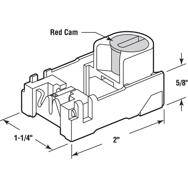Prime-Line Tilt Window Balance Pivot Shoe, 5/8 in. 2 Pack - H 4035