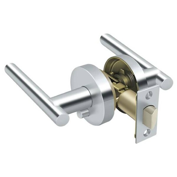 Deltana Right Handed Mandeville Lever Privacy Bright Chrome - ZMLR2U26RH
