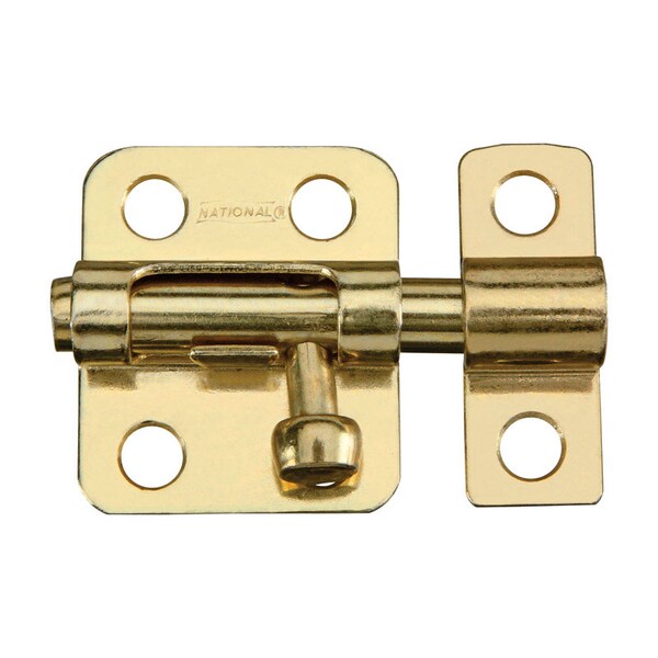National Hardware National Hardware Brass-Plated Gold Steel Window Bolt 2 in. L 1 pk - N151-266