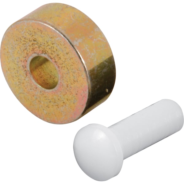 Prime-Line 1/2 in. Flat Steel Sliding Window Roller, with Axle Pins, Keller 4 Pack - G 3060