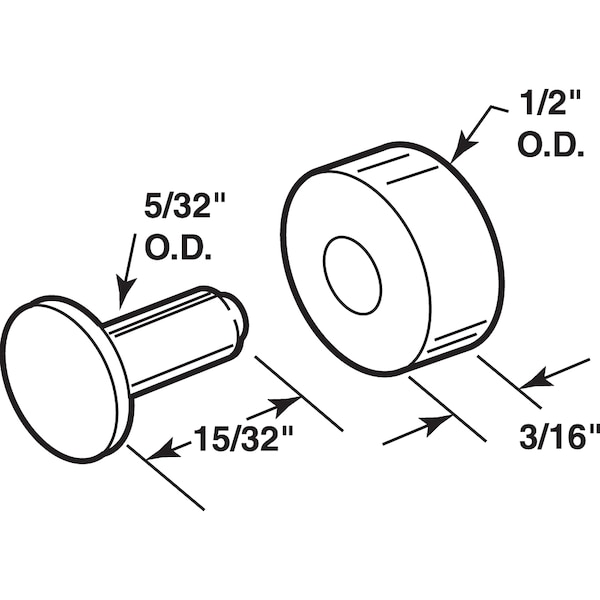 Prime-Line 1/2 in. Flat Steel Sliding Window Roller, with Axle Pins, Keller 4 Pack - G 3060