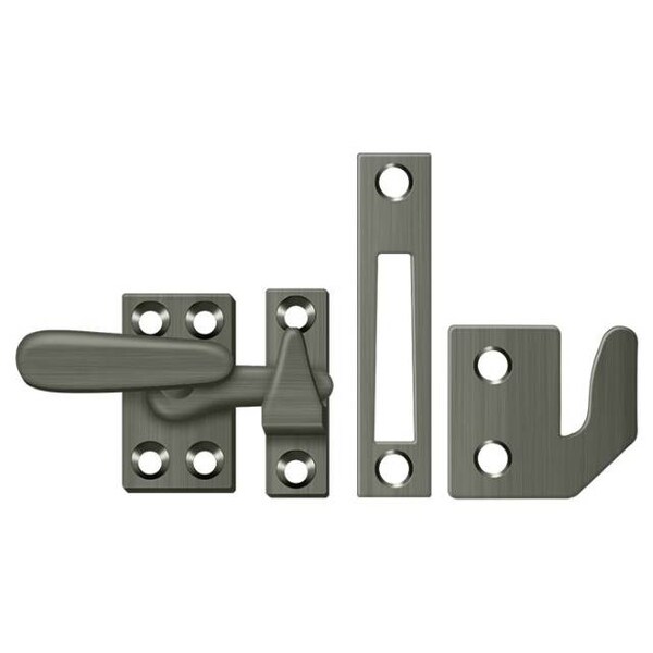Deltana Window Lock, Casement Fastener, Small Antique Nickel - CF066U15A