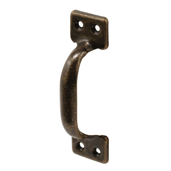 Prime-Line 4 in. Antique Brass, Stamped Steel Sash Lift Single Pack - F 2875