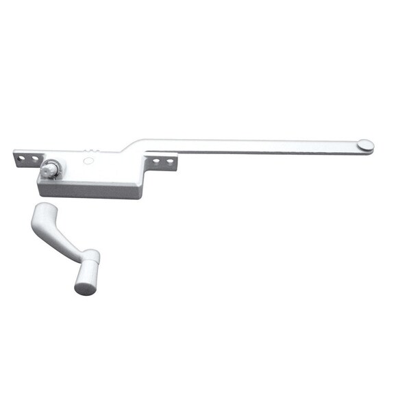 Prime-Line Prime-Line White Steel Left Single-Arm Casement Window Operator For Steel Framed Windows - 17390-RW