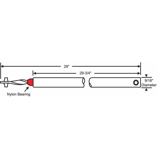 Zoro Select Tube Balance, Non-Tilt Window, 29-3/4" L - 70-N29SR