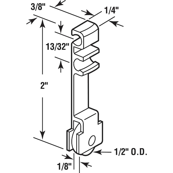 Prime-Line Prime-Line White Steel Torque Window Roller For International Windows - 172110