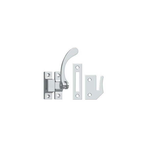 Deltana Window Lock, Casement Fastener, Reversible, 4-1/2" Bright Chrome - CF450U26
