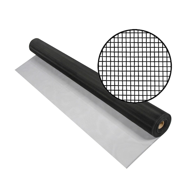 Phifer Aluminum Insect Screening, 36 x 50', Black, 18x16 Mesh, One Roll - 3030812