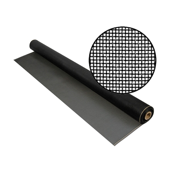 Phifer Fiberglass NoSeeUm Insect Screening, 96 x 25', Charcoal, 20x20 Mesh, One Roll - 3040410