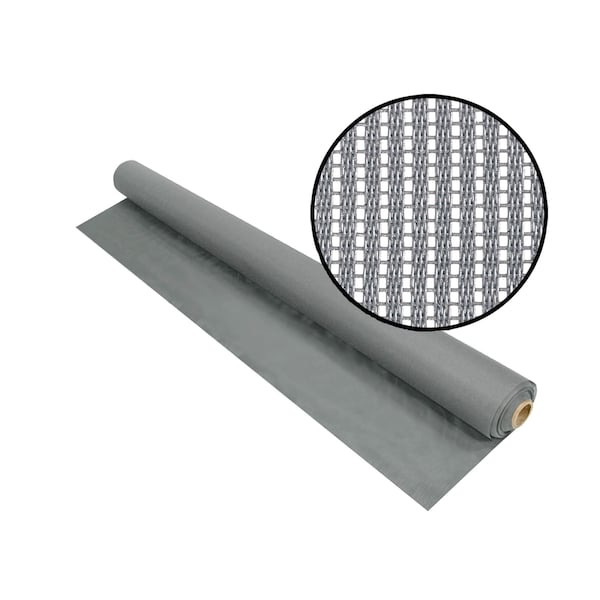 Phifer Vinylcoated Fiberglass Exterior Sun Control Screening, 48 x 100', Silver Gray, 57x16 Mesh, One Roll - 3003583