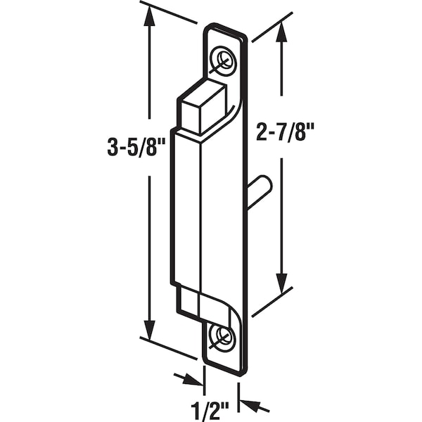 Prime-Line Sliding Window Latch and Pull, Auto Latch, White Plastic, Keller Single Pack - F 2504