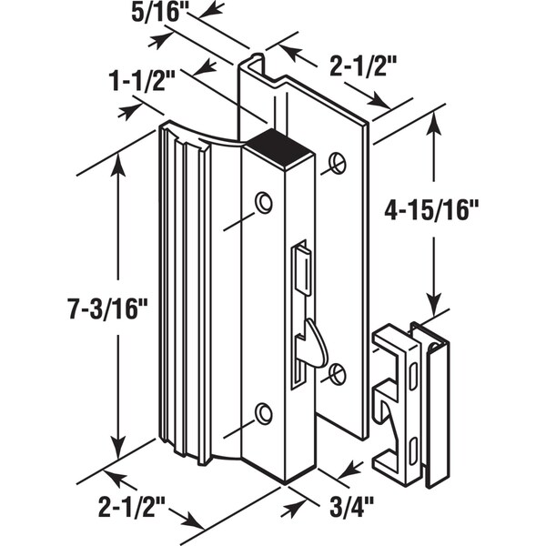 Prime-Line Prime-Line Anodized Aluminum Indoor and Outdoor Patio Door Lock - 14206