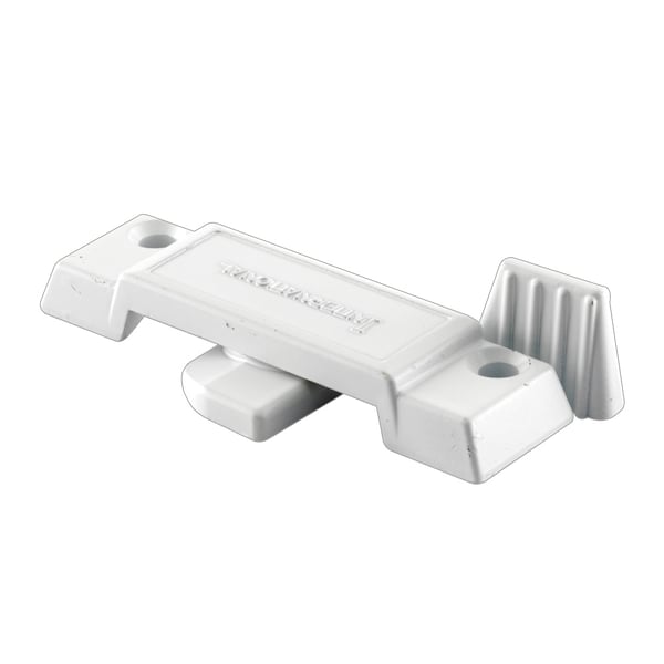 Prime-Line Sliding Window Sash Lock, Diecast, White Finish, 2-1/4 in. Hole Center - F 2780
