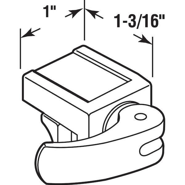 Prime-Line Sliding Window Lock for Vinyl Windows, Diecast Zinc Construction, Matte Black 2 Pack - U 98098